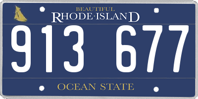 RI license plate 913677