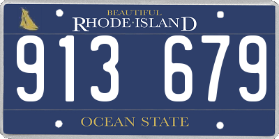 RI license plate 913679