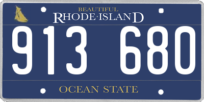 RI license plate 913680