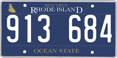 RI license plate 913684