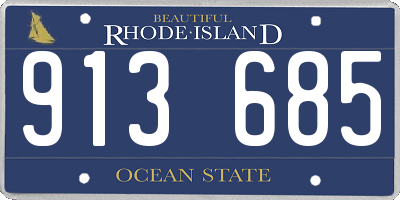 RI license plate 913685
