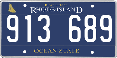 RI license plate 913689