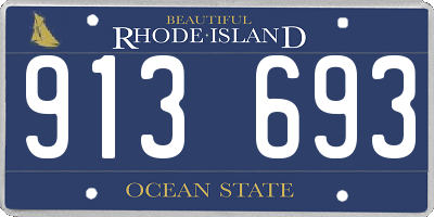 RI license plate 913693