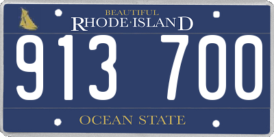 RI license plate 913700