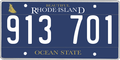 RI license plate 913701