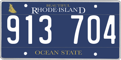 RI license plate 913704