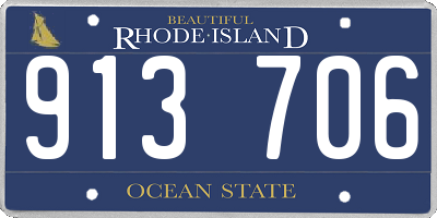RI license plate 913706