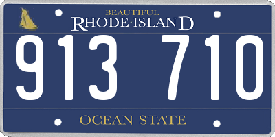 RI license plate 913710