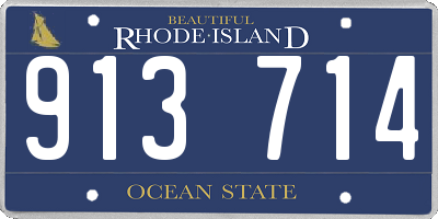 RI license plate 913714