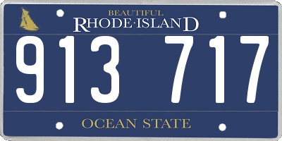 RI license plate 913717