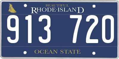 RI license plate 913720