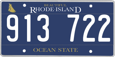 RI license plate 913722