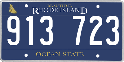 RI license plate 913723
