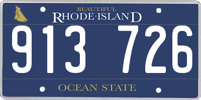 RI license plate 913726
