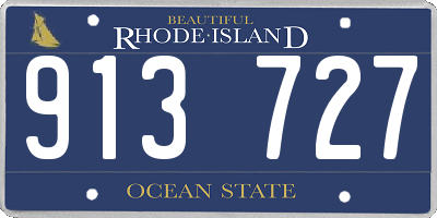 RI license plate 913727