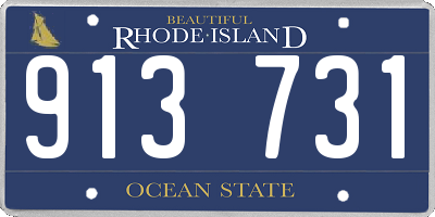 RI license plate 913731