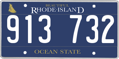 RI license plate 913732