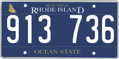 RI license plate 913736