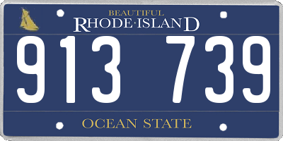 RI license plate 913739
