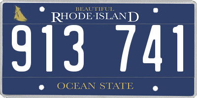 RI license plate 913741