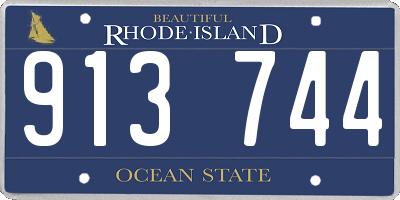RI license plate 913744