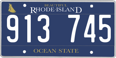 RI license plate 913745