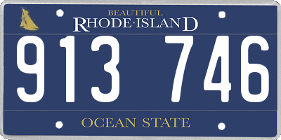 RI license plate 913746