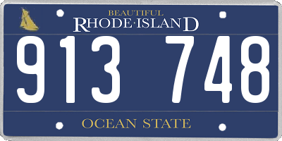 RI license plate 913748
