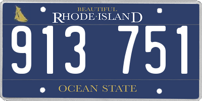 RI license plate 913751