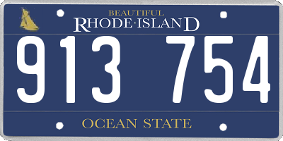 RI license plate 913754