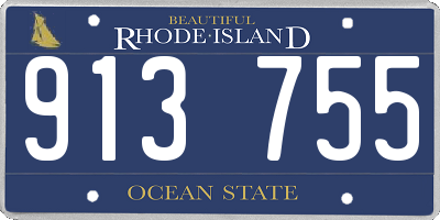 RI license plate 913755