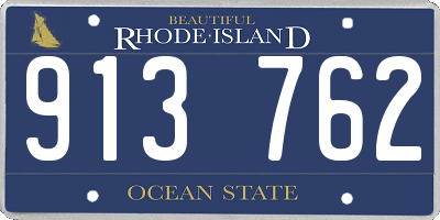 RI license plate 913762