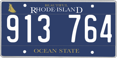 RI license plate 913764