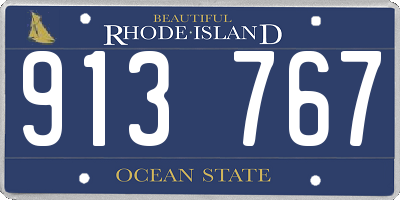 RI license plate 913767