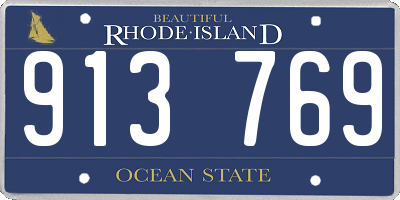 RI license plate 913769