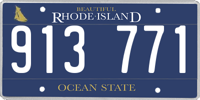 RI license plate 913771