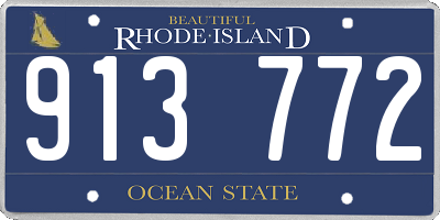 RI license plate 913772