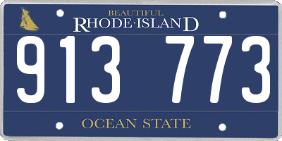 RI license plate 913773