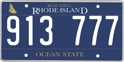RI license plate 913777