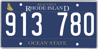 RI license plate 913780