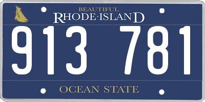 RI license plate 913781