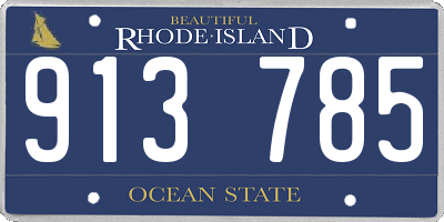 RI license plate 913785