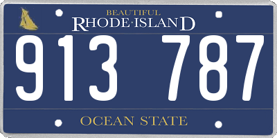 RI license plate 913787