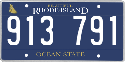 RI license plate 913791