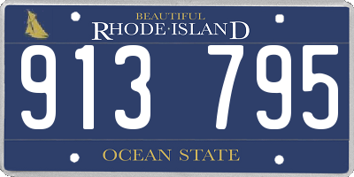 RI license plate 913795