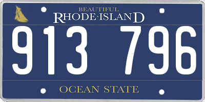RI license plate 913796