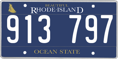 RI license plate 913797