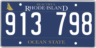RI license plate 913798