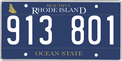 RI license plate 913801