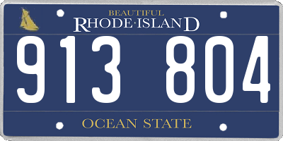 RI license plate 913804